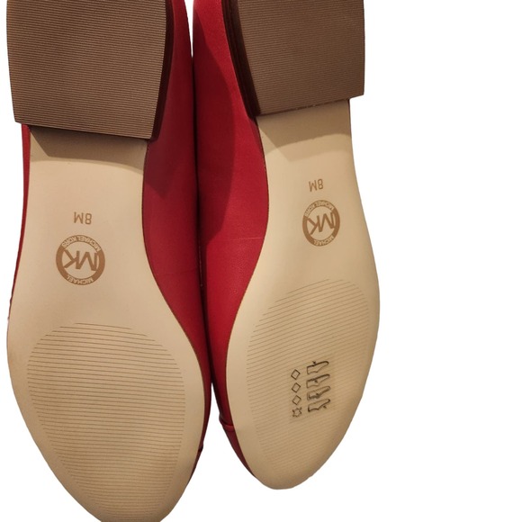 Michael Kors Dylan red leather ballet flats size 8 - Picture 3 of 5
